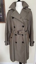 Coach Trench Coat Mac with Leather Trim - Medium - Excellent Condition!