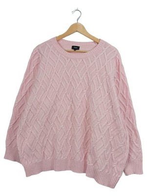 Zizzi Damen Pullover Grobstrick Rosa Gr. 40