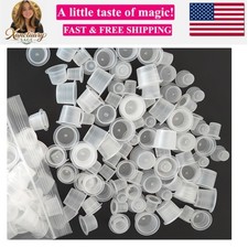 Tattoo Ink Cap Kit - 300Pcs Mixed Tattoo Ink Caps 100 Small 100 Medium 100 La...