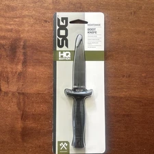 SOG HQ Nightshade Boot/Dagger Fixed Blade Knife  Black Oxide Blade NICE