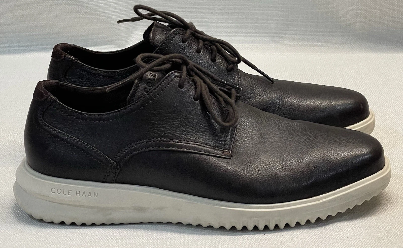 Cole Haan Grand+ Plus Plain Toe Oxford Brown Leather Shoes C36982 Men’s Size 9 M
