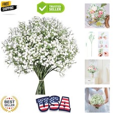 Babys Breath Artificial Flowers,12 Pcs Gypsophila Real Touch Flowers for Wedd...
