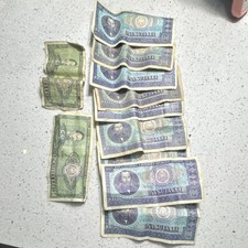 Romania 1966 50 Lei & 100 Lei Banknotes Lot Circulated Uncertified Ungraded