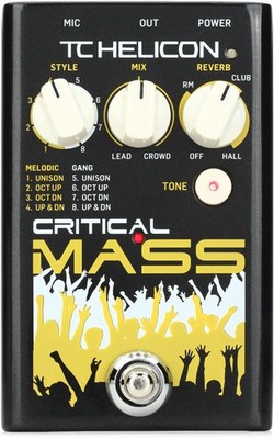TC-Helicon Critical Mass Vocal Harmony Effects Pedal (3-pack) Bundle