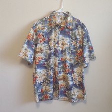 Pierre Cardin tropical shirt Men's Size L Vacation Casual Cotton