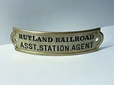 RUTLAND RAILROAD RR HAT BADGE NEW YORK CENTRAL VERMONT OGDENSBURG LAKE CHAMPLAIN