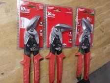 3 MILWAUKEE AVIATION SNIPS (RIGHT, LEFT, RIGHT ANGLE) # 48224522, 4511, 4512 ..