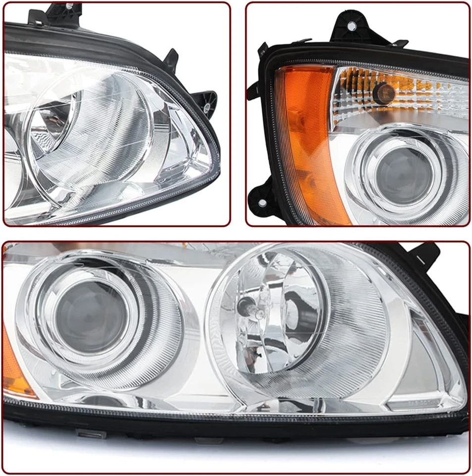 Faro delantero cromado del lado del conductor para Kenworth T170 T270 T370 T660 2008-2015 Foto 4 de 4