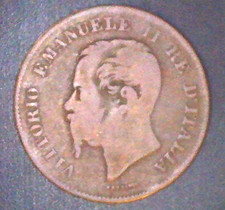 1861-M Italy 5 Centesimi Vittorio Emanuele II Copper 25.1mm Circulated