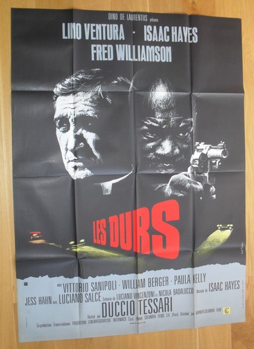 3 TOUGH GUYS blaxploitation lino ventura isaac hayes french movie poster '74