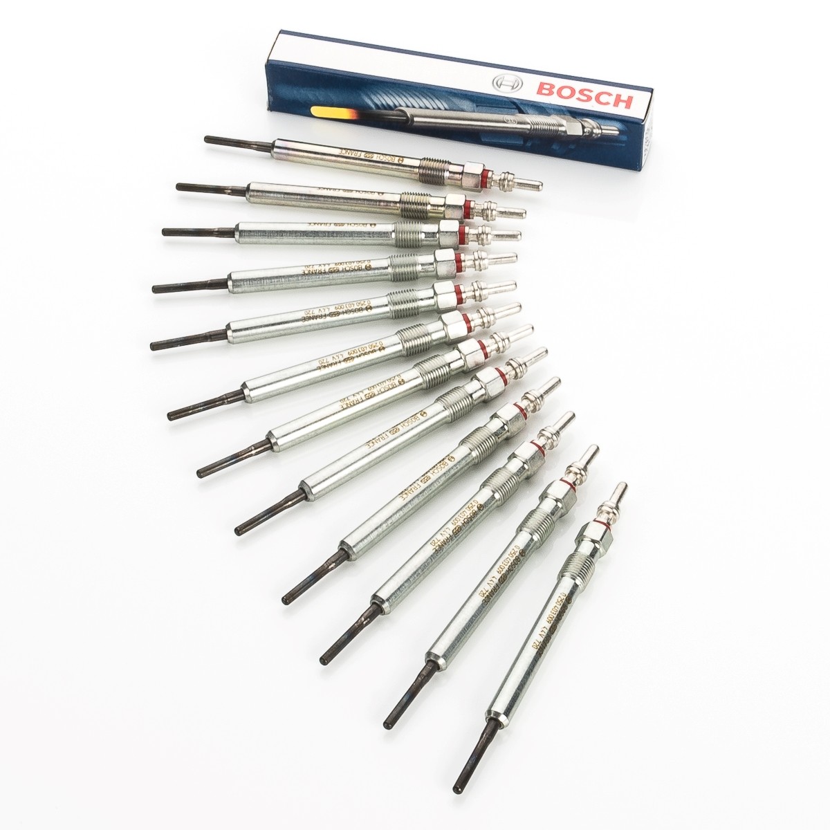 12x Glow Plugs original BOSCH Duraterm for AUDI Q7 4L 6.0 TDI