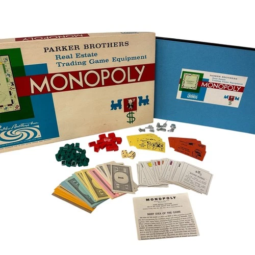 Monopoly Game By Parker Brothers Complete Excellent Vintage 1961