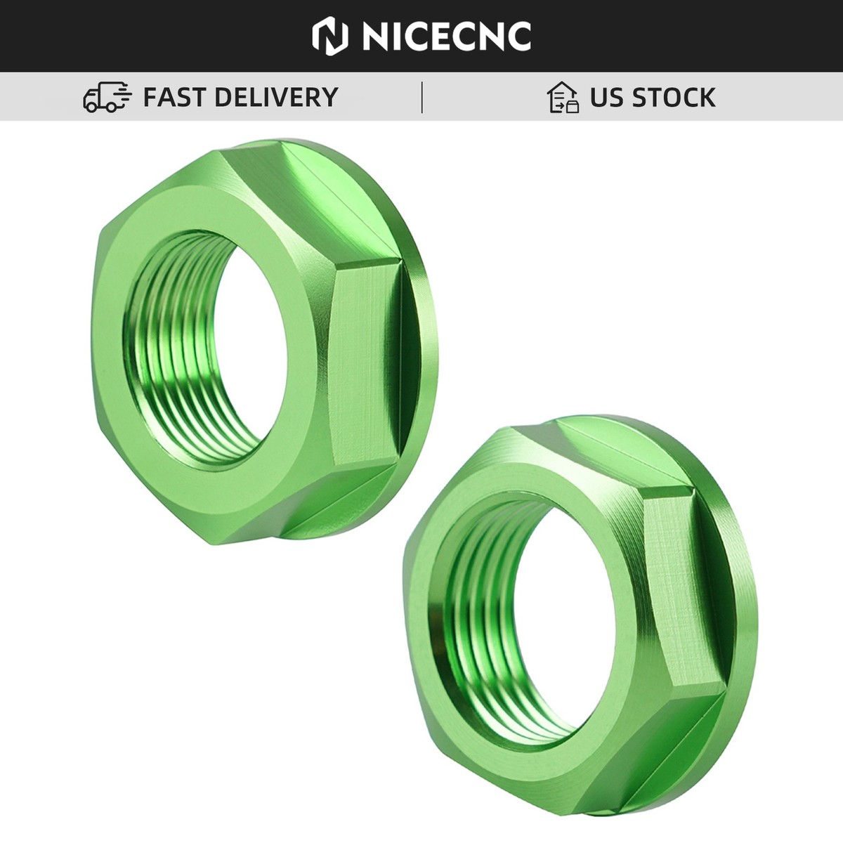 CNC Front & Rear Wheel Axle Nuts For Kawasaki KX250 2019-2021