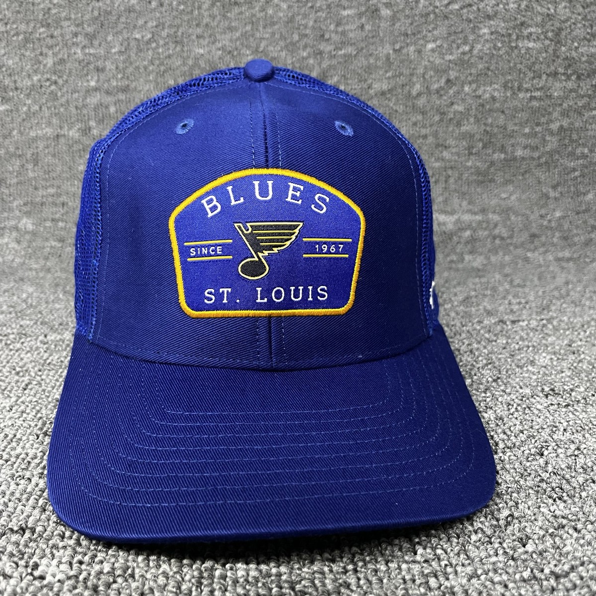 '47 St. Louis Blues NHL Trucker Snapback Hat Blue Mesh Cap New