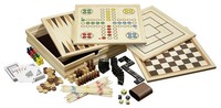 Philos 3098 - Spielesammlung 10, Medium, Spieleklassiker Mit ZubehöR, Holz