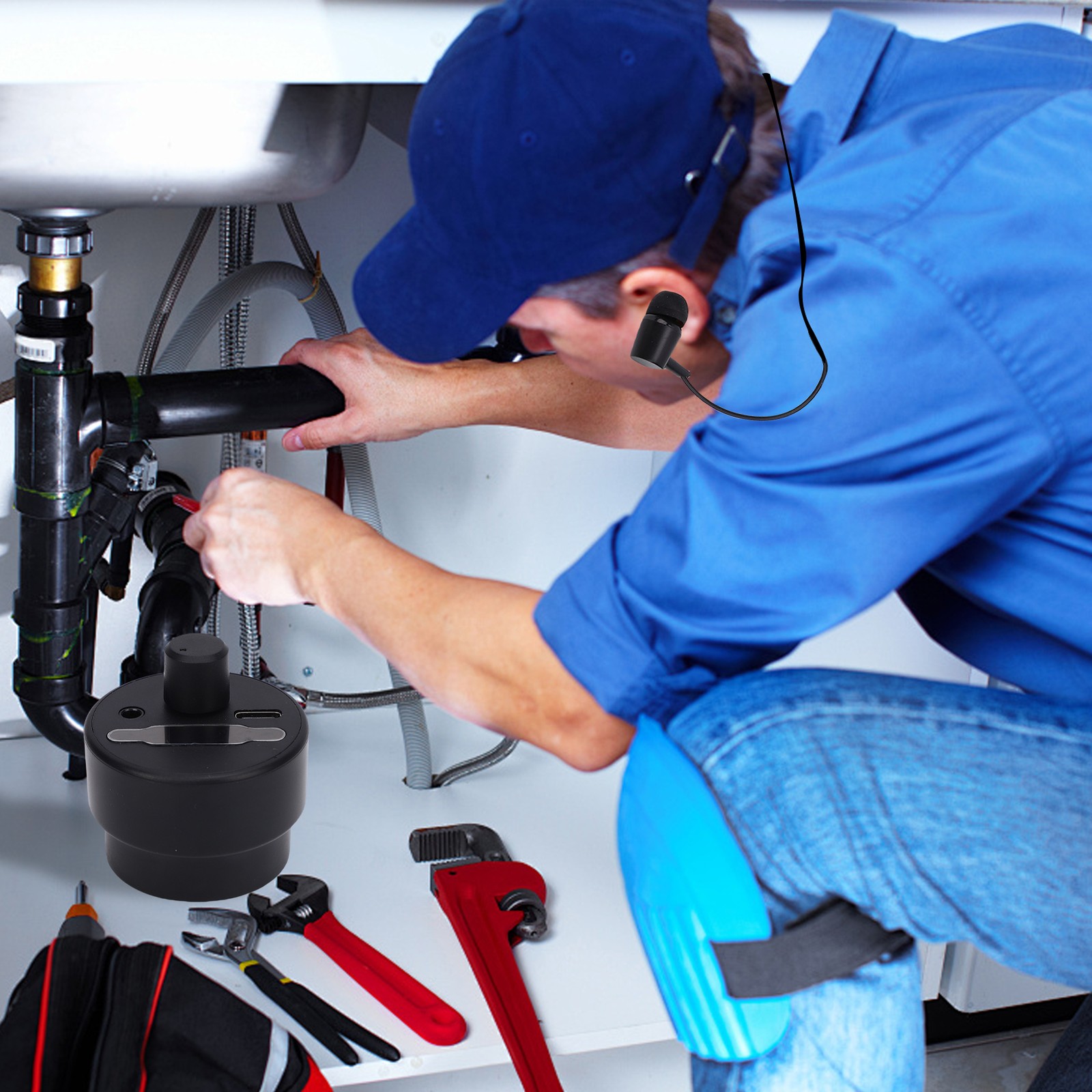 Water Leak Detector: For Home Underground Pipe Sound Alarm