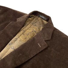 Chaps Ralph Lauren Men's Corduroy 2-Button Blazer Jacket Brown 50R