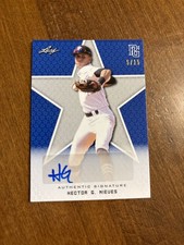 Hector Nieves 2020 Leaf Perfect Showcase Blue Auto HN1 Houston Astros /15