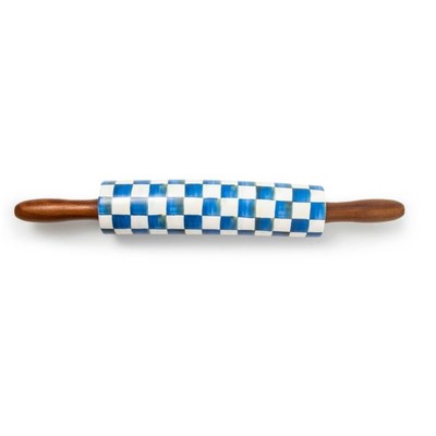 Brand New Mackenzie-Childs Royal Check Rolling Pin