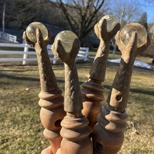 Antique Salvage Glass Ball & Claw Feet Replacement Piano Stool Set of 4