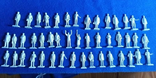 Vintage Marx Presidents First Ladies Figures Lot of 46 Unpainted 1.75 Inch Tall