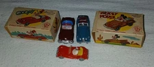 1960's Marx Elm Car Lot - 2 Boxes, 3 Cars