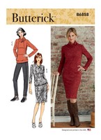 Schnittmuster Shirt & Kleid Butterick B6858 ZZ L-XL-XXL (Gr. 42-50)
