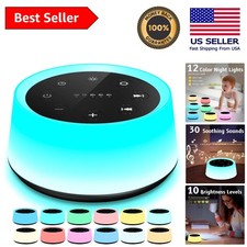 White Noise Machine with 30 Sounds  Adjustable Night Light - Perfect for Babies