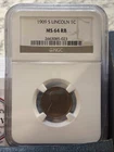 1909 S LINCOLN 1C PENNY ~ NGC MS64 RB ~ BROWN LABEL