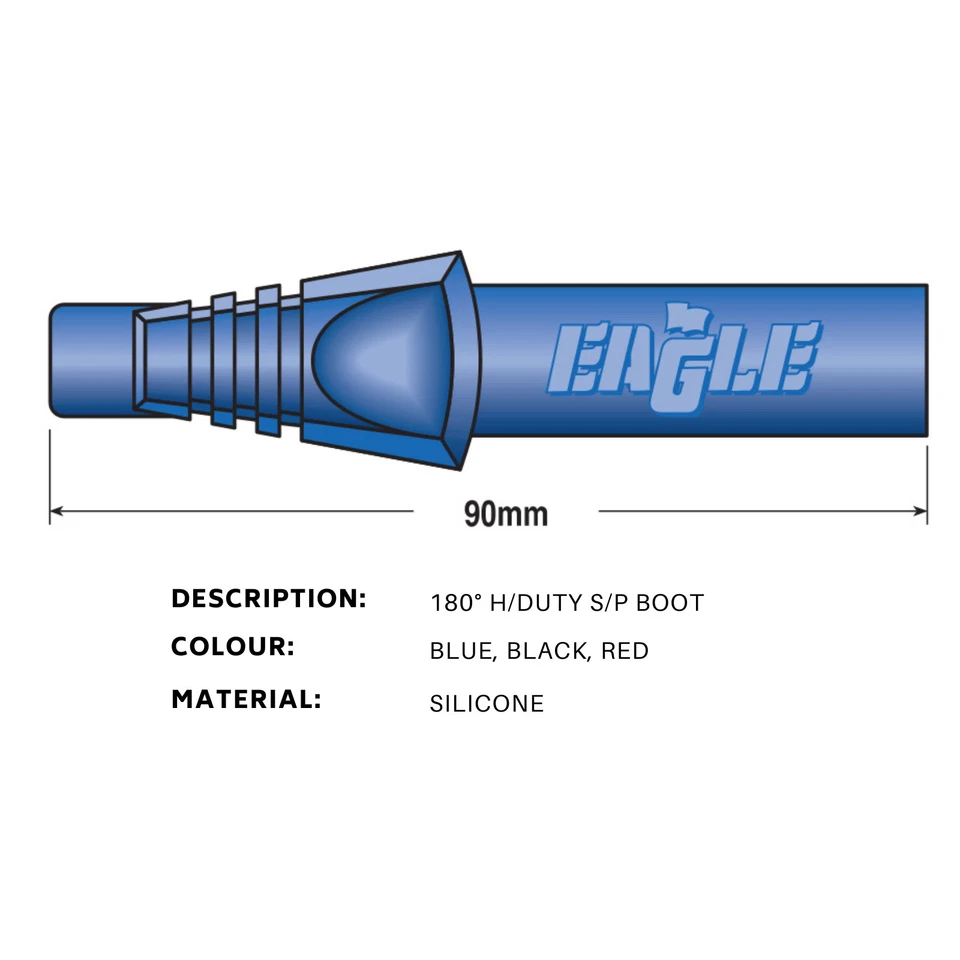 Eagle 8mm Ignition Spark Plug Lead 4cyl Nissan Pathfinder Navara D21 D22 1986-05 - image 2 of 3
