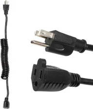 Iron Forge Cable SJEOW Black Outdoor Coiled Extension Cord 8.5 8 ft, 