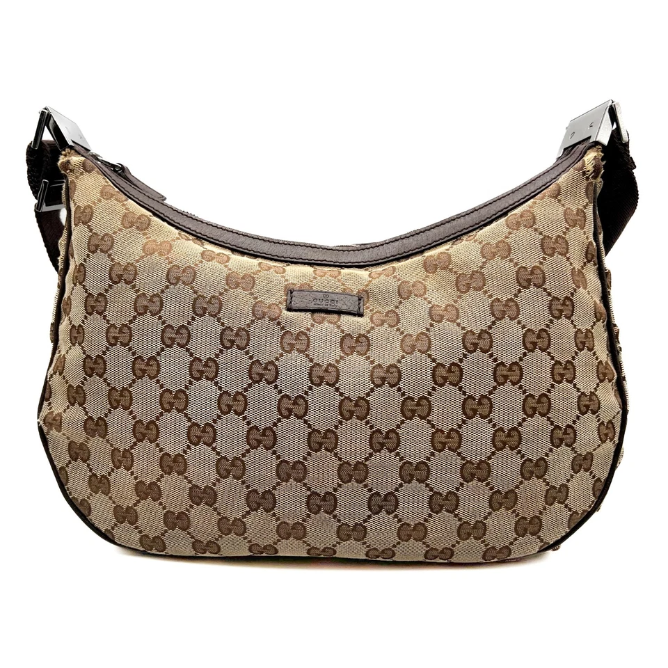 Gucci GG Supreme Canvas Leather Crossbody Shoulder Bag Brown 122790 Authentic - Image 2 of 4