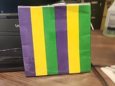 Mardi Gras paper cocktail napkins 10"x10", Mardi Gras decorations, paper napkins