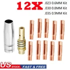 12Pack Mig Welding Gun Tip 023/030/035 Kit for MB 15AK MIG125 Welder Torch