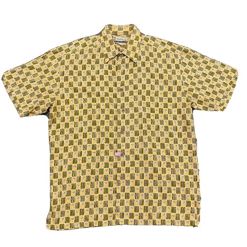 Kahala Hawaiian Shirt Martini Cocktail Party James Bond Mens L 100% Silk Aloha - 第 1/6 張圖片