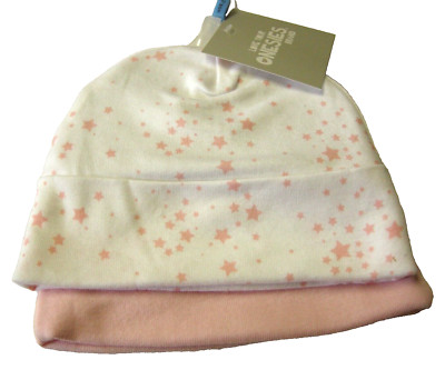 Cradle Cap Set By Gerber (Love Your Onesie Brand), Girl, 2 Caps, 6-12 Mos, New