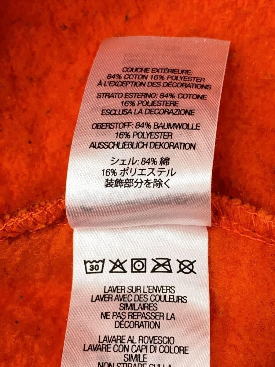 Felpa con cappuccio Supreme L cotone arancione tinta unita mondiale 23SS usata