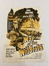 1959 WAR OF THE WILDCATS ORIGINAL 27x41 1-SHEET MOVIE POSTER JOHN WAYNE WESTERN
