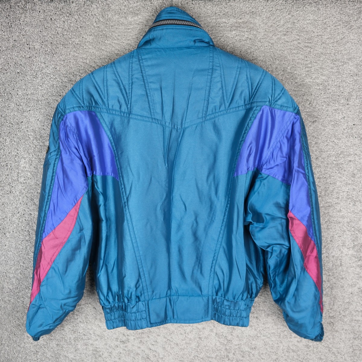 DESCENTE VINTAGE MEN'S SKI JACKET 80' BLUE SINGAPORE BOMBER DESCENTE VINTAGE MEN'S SKI JACKET 80' BLUE SINGAPORE BOMBER