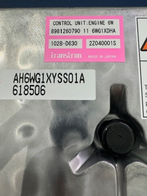 OEM Transtron ECM for Isuzu 6WG1 Engine 8981260790 1028-D630
