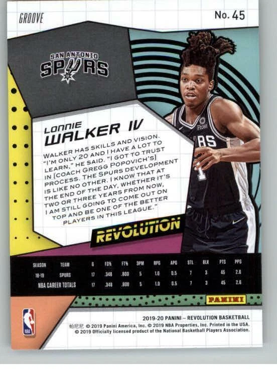 2019-20 Panini Revolution Groove #45 Lonnie Walker IV (ref 132010) - Image 2 of 2