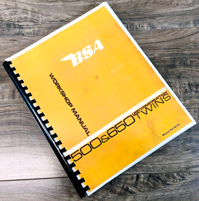 Bsa 500 650 A65 Lightning Service Repair Workshop Manual Unit Construction Twins