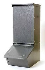 Single Door Hog Feeder 50 Pound Gray