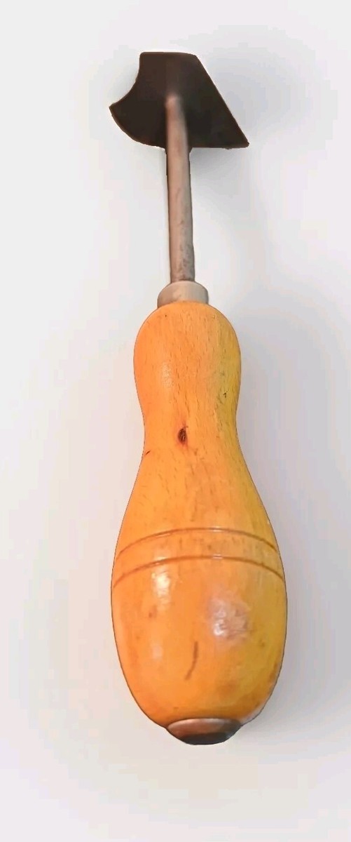 Vintage Combination Triangle Hook Clay Paint Shave Tool Wood