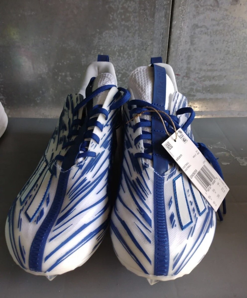 Adidas Adizero \'White Royal Blue\' GW5059 Football Cleats size 9 NEW Adidas Adizero White Royal Blue Football Cleats (GW5059  main image 3