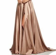 Sherri Hill 52600 Mocha Stunning Tie Back Gown Dress sz 4 LAST ONE!