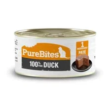 PureBites 100% Pure Duck Pate Cat Treat | 2.5oz can | only 1 Ingredient | 12 pac
