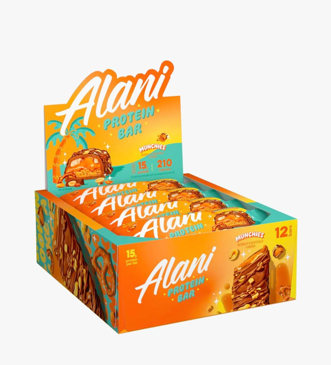 Alani Nu Protein MUNCHIES, батончики с высоким содержанием белка и без глютена, 18 Г белка, с низким содержанием сахара