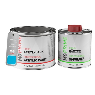 Pantone 638C Blue Acryl Lack glänzend 0,75 Liter 750 ml Dose inkl. Härter