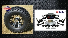 Club Car DS Golf Cart 6" A-Arm Lift Kit + 10" Wheels and 22" AT Tires 1982-2003